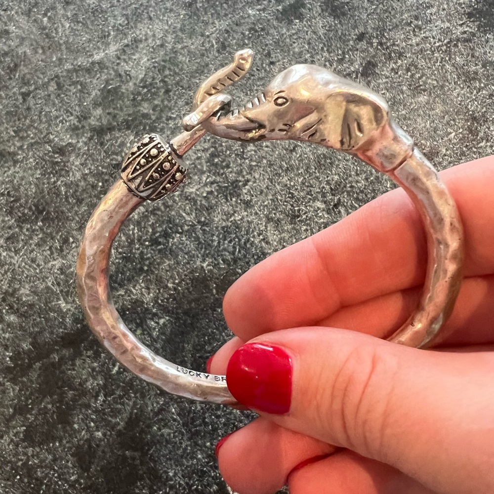 Lucky Brand Silver Elephant Cuff